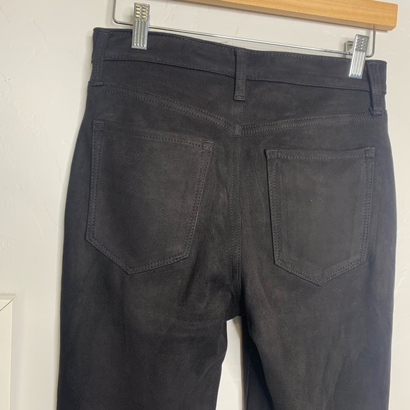 Banana Republic Black Faux Suede High Rise Skinny Jeans Size 25 Tall - Picture 8 of 12